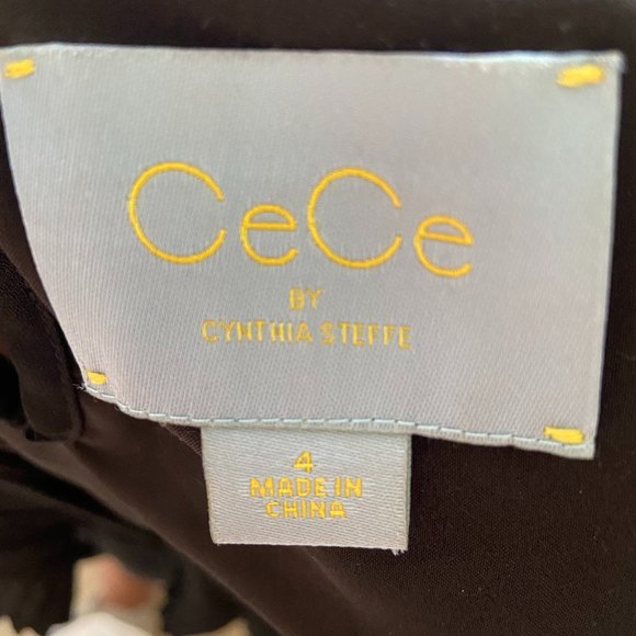 CeCe By Cynthia Steffe Elegant Ruffle Round Neck Dress - Picture 8 of 8